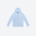 Sheer Hooded Henley Top